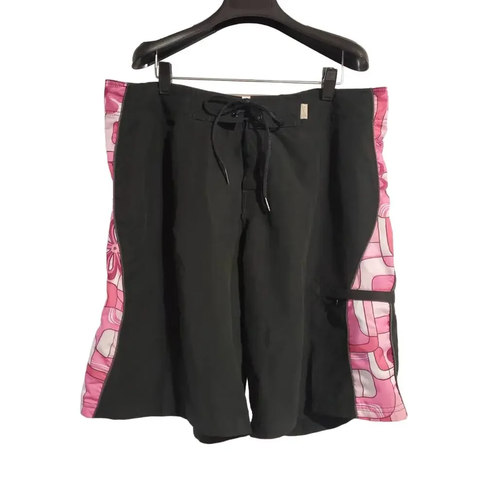 Dragonfly Mens Vintage Board Shorts Size 38 Retro Mod 70s Art Deco Swim Trunk
